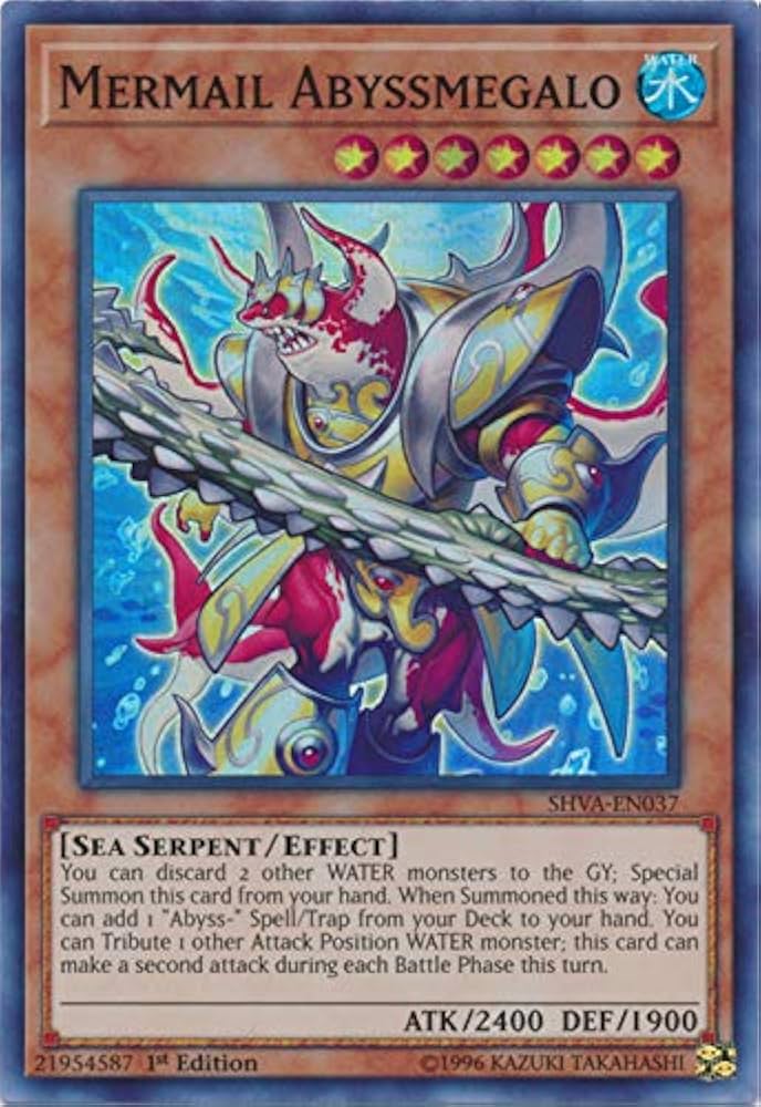 水精鱗メガロアビス 英語版 1st Mermail Abyssmegalo Amazon.com: Yu-Gi-Oh! - Mermail Abyssmegalo - SHVA-EN037